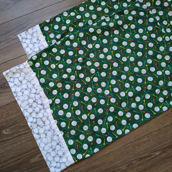 Vintage Golfing Standard Pillowcase Pair (2) - Golf green, tees & balls