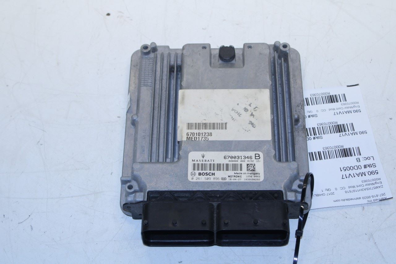2014-2020 Maserati Ghibli 3.0L Engine Computer Control Module ECU ECM 670031346