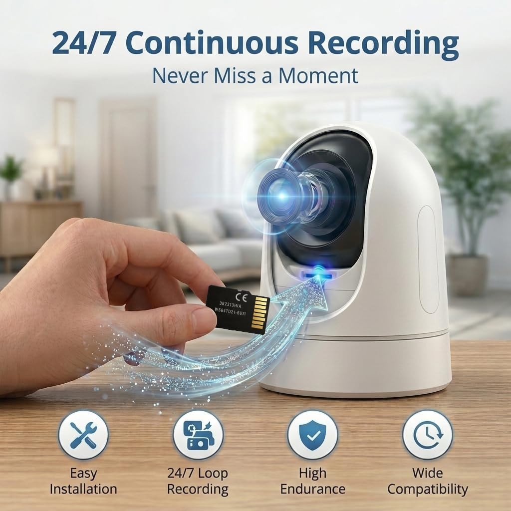 64GB TF Memory Card Class 10 FAT32 High Speed Reading/Writing for Security Ca...