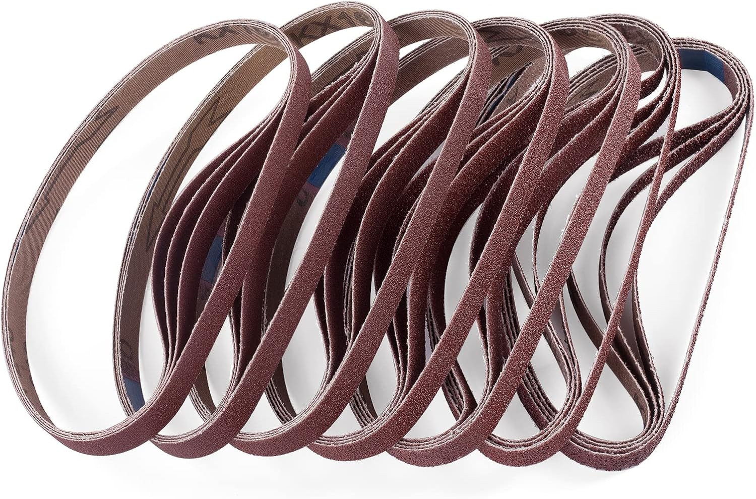 S SATC 1/2X18 Inch Sanding Belts 28 Pcs 4 Each of 36/40/60/80/120/180/240 Assort