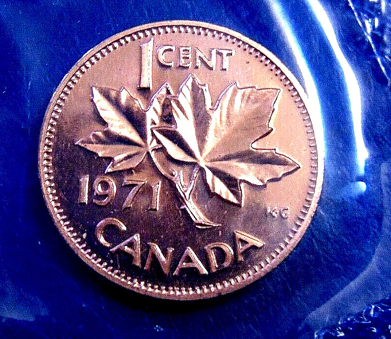CANADA Canadian 1971 SMALL CENT PENNY birthday present PL Proof Like BU sealed