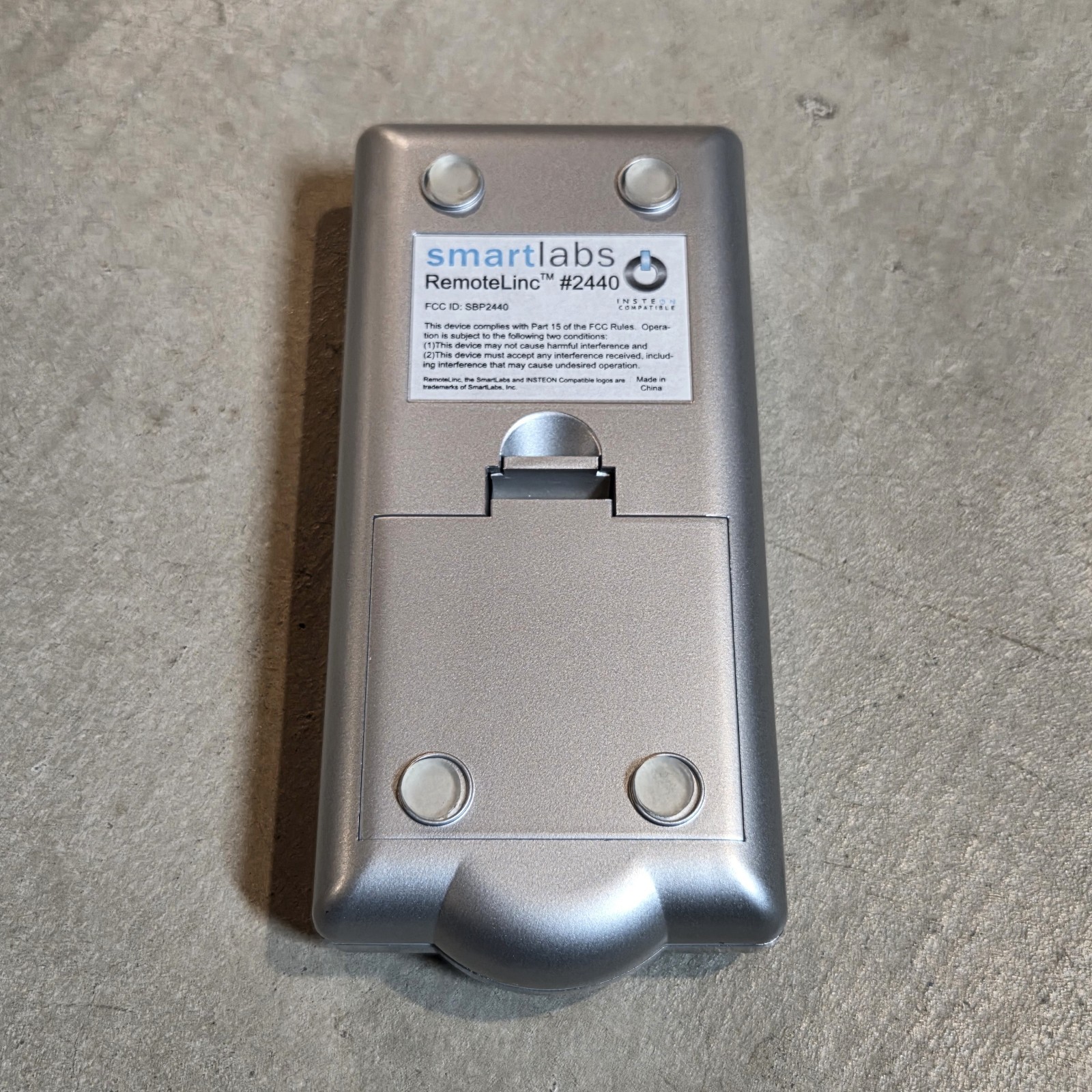 Insteon RemoteLinc 2440 Remote Control By Smartlabs OEM Replacement Part Silver