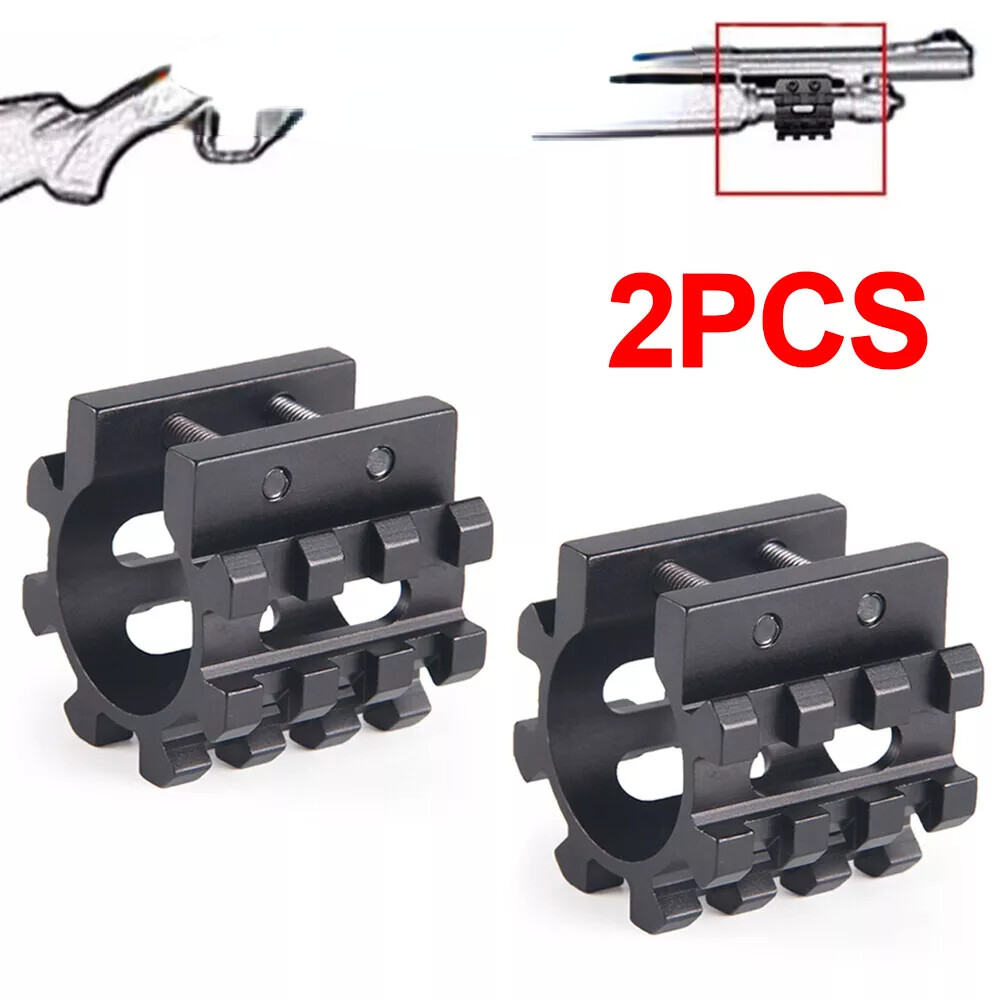 For Mossberg 500 Remington 870 12GA 1" Tube Picatinny Laser Mount 2 Pack