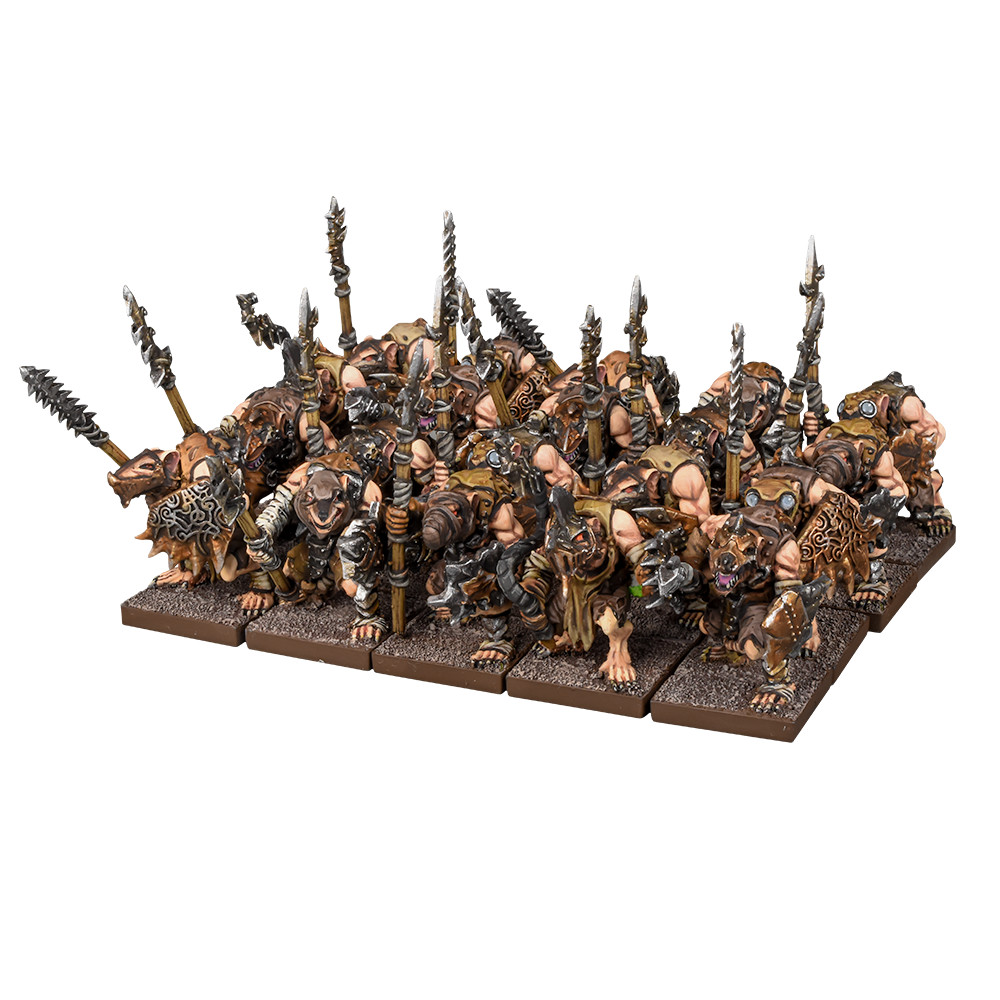 Kings of War Ratkin Infantry x20 28mm Fantasy Skaven Mantic Games On Sprue
