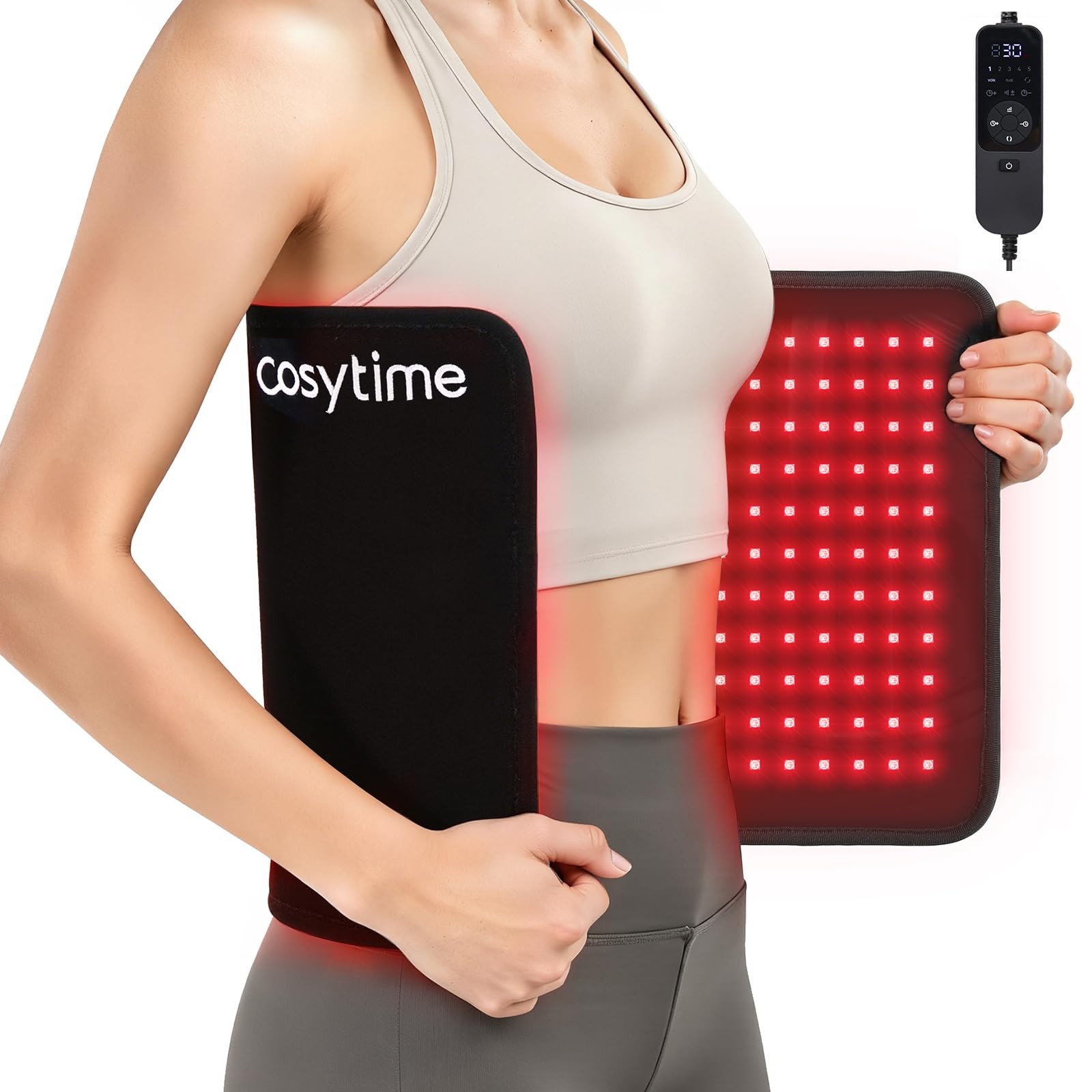 Red Light Therapy Mat 26 x 13 660nm & 850nm NIR 1089 LEDs Cosytime Body Near