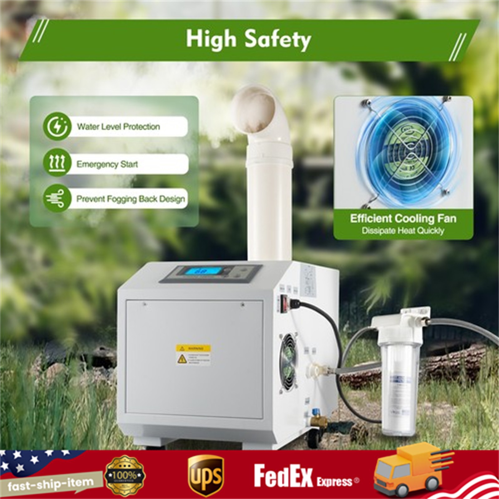 Industrial Greenhouse Mushroom Growing Ultrasonic Humidifier 300W Mist Maker