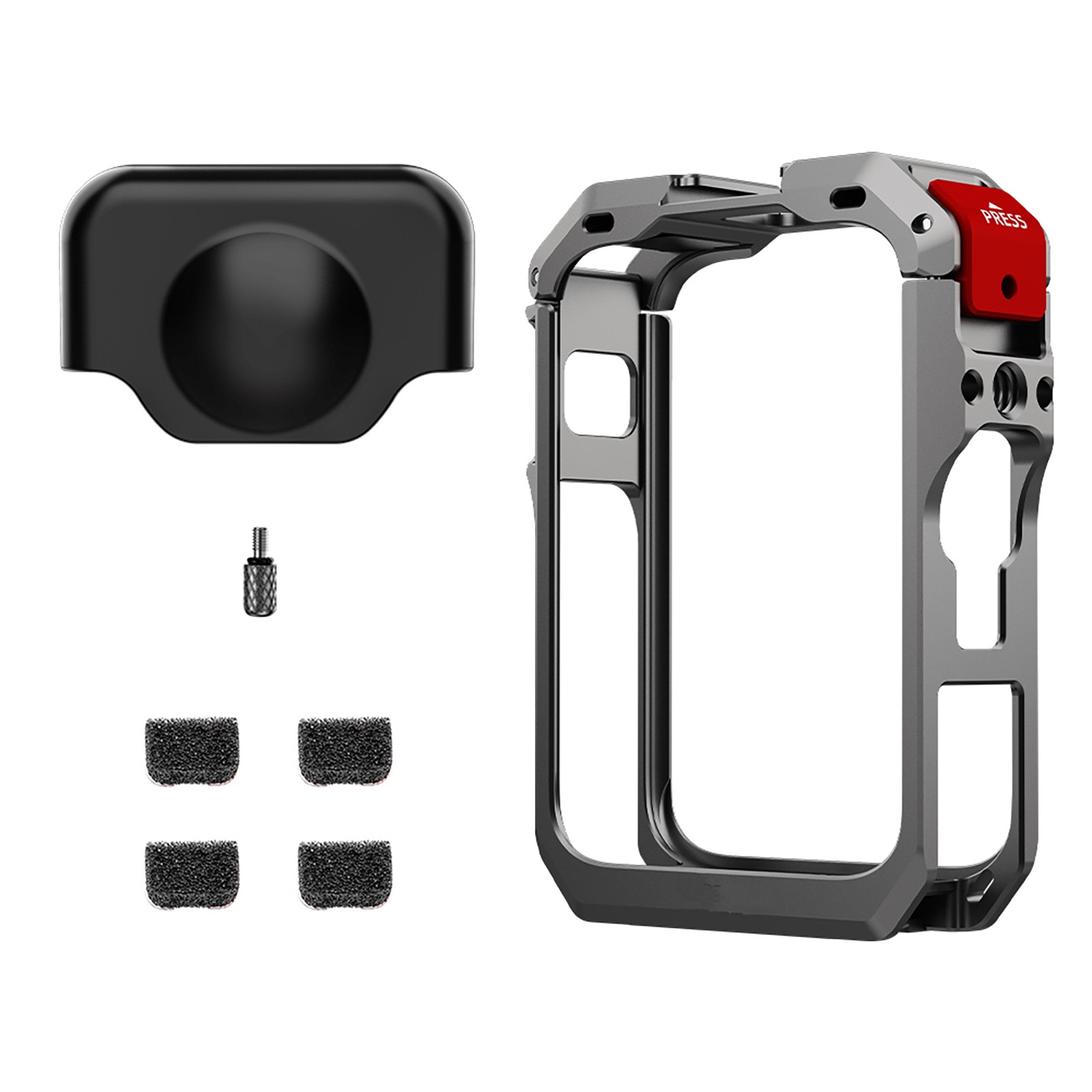 Aluminum Alloy For DJI Osmo 360 Action Camera Metal Rabbit Cage Frame Case+Lens