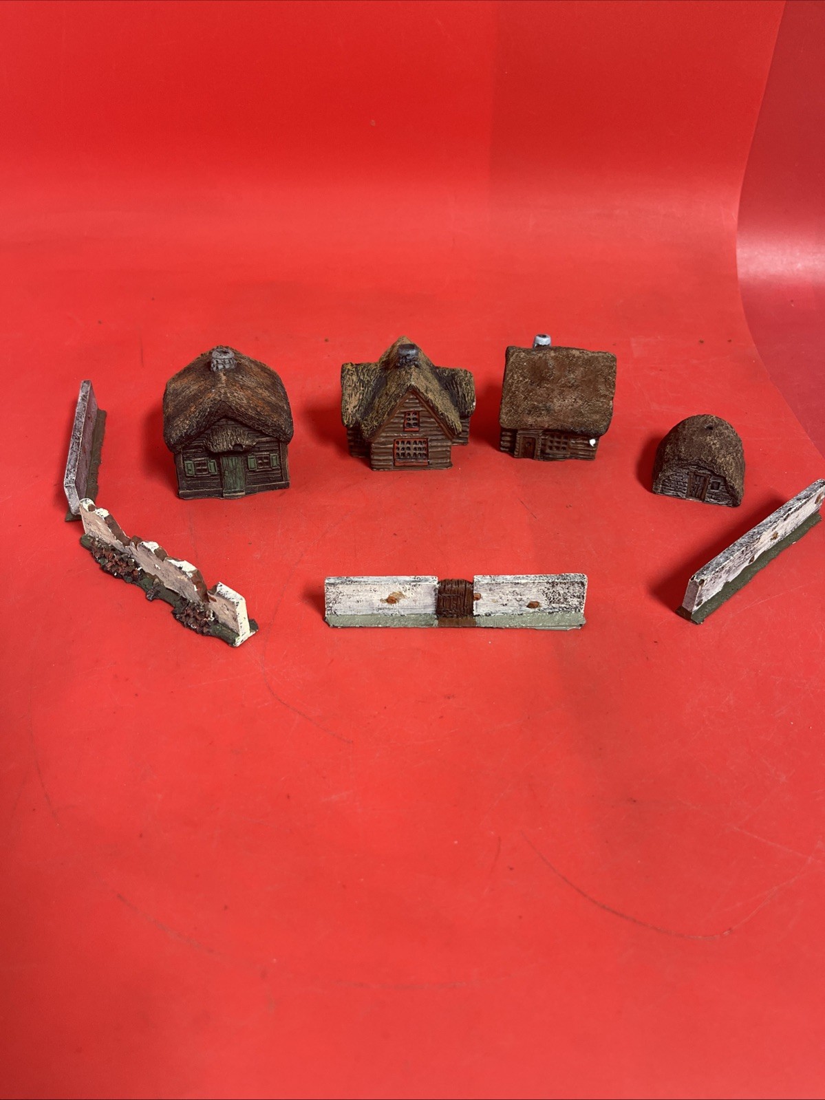 Miniature Resin Village Houses & Fences Set – Wargame Terrain.      #10