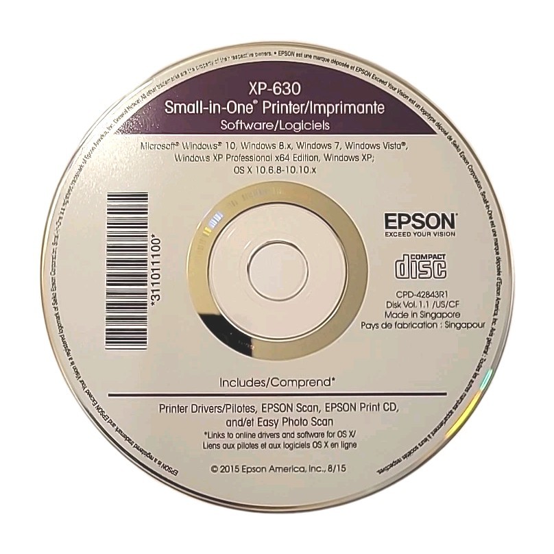 Epson XP-630 BackUP Software for printer