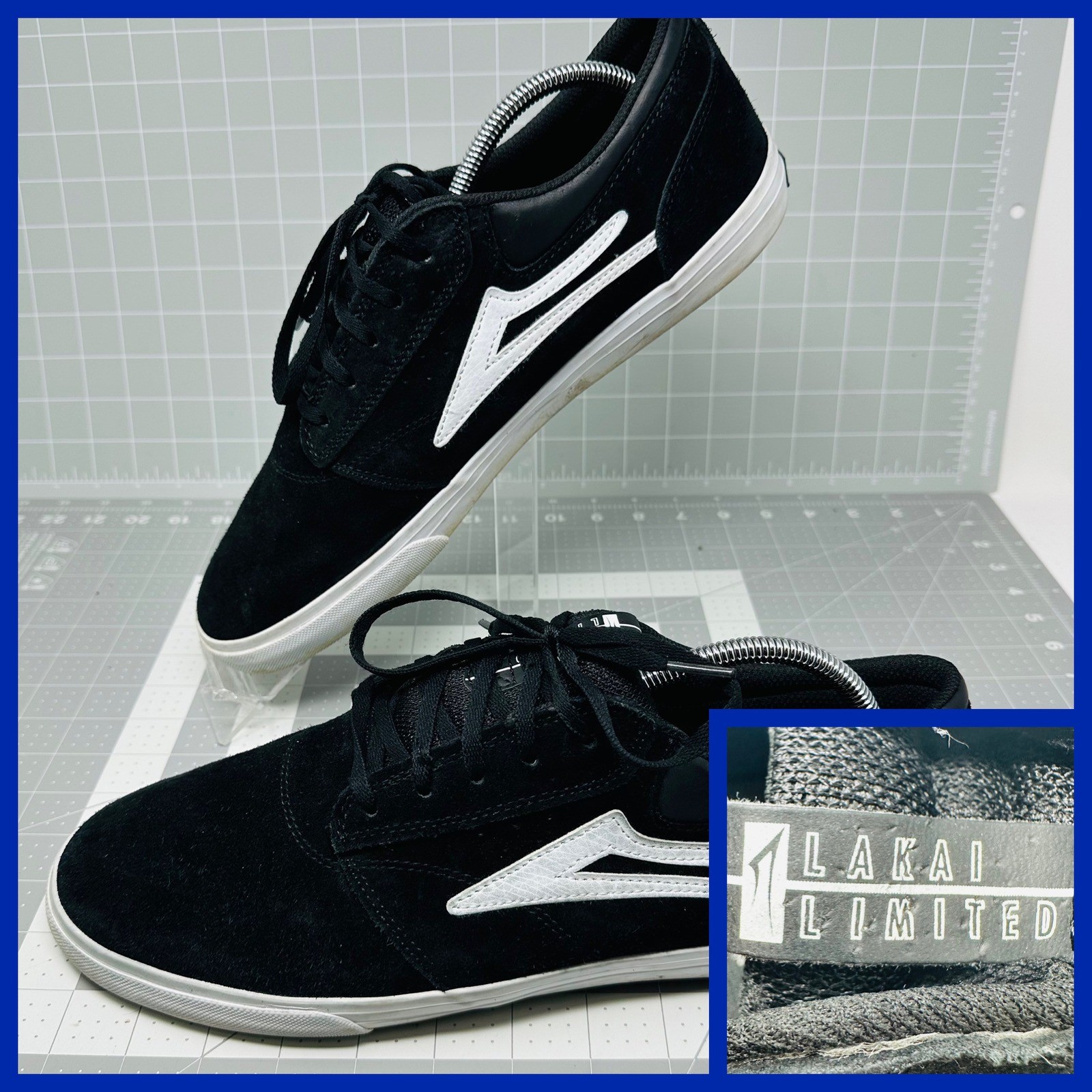 Lakai Limited Griffin SMU Black Suede Skate Shoes Mens Size 14 US - USA Designed