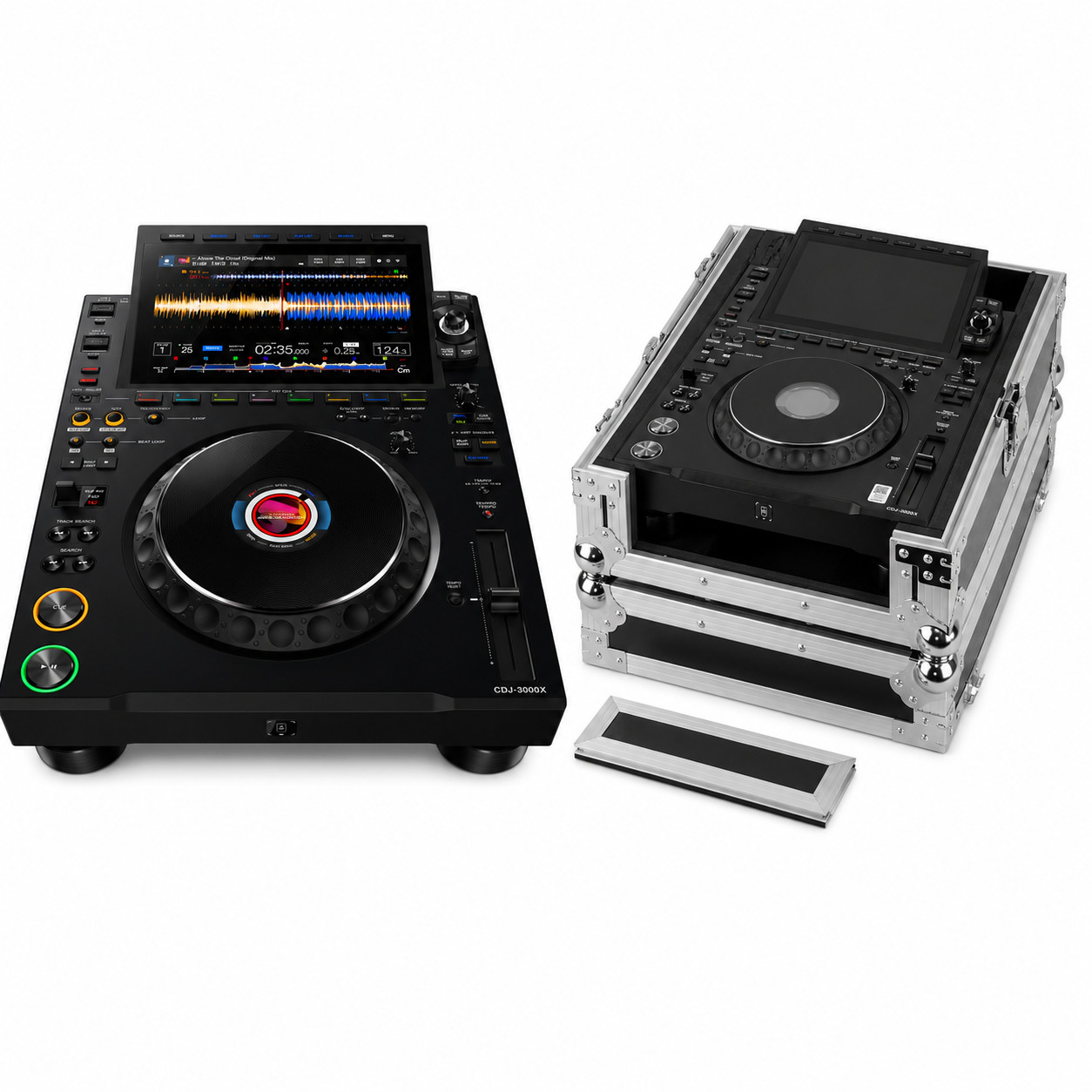 AlphaTheta CDJ-3000X DJ player + Odyssey Flight Case
