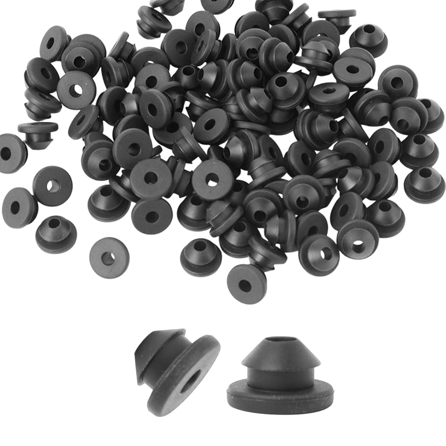 300 Pack Cable Railing Rubber Grommets - Black 1/8" Protector Sleeves for 1/8" 5