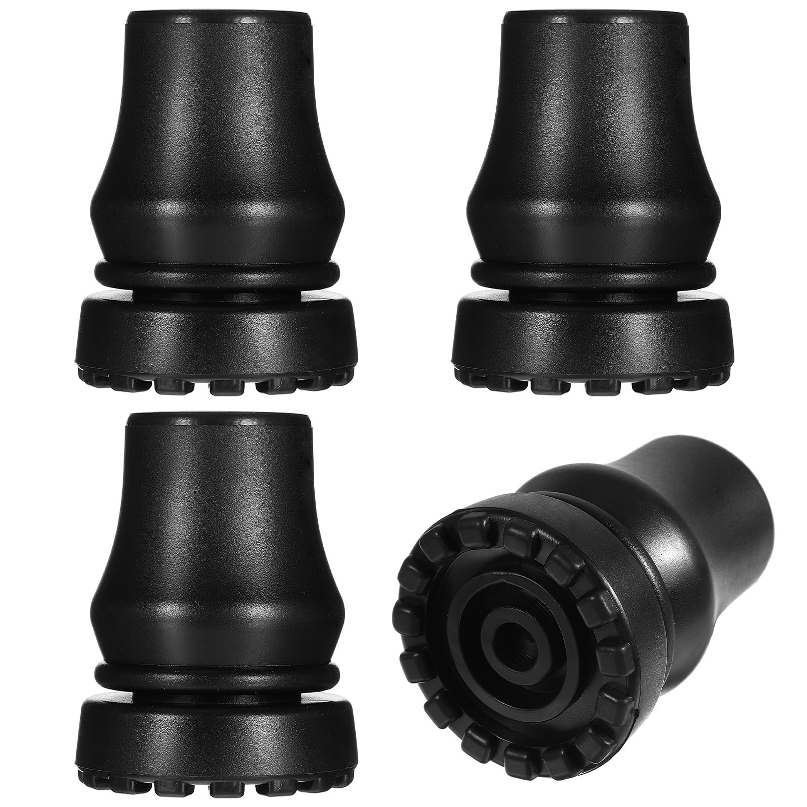 4PCS 3/4" Rubber Cane Tips – Heavy Duty Non-Slip Walking Tips for Seniors