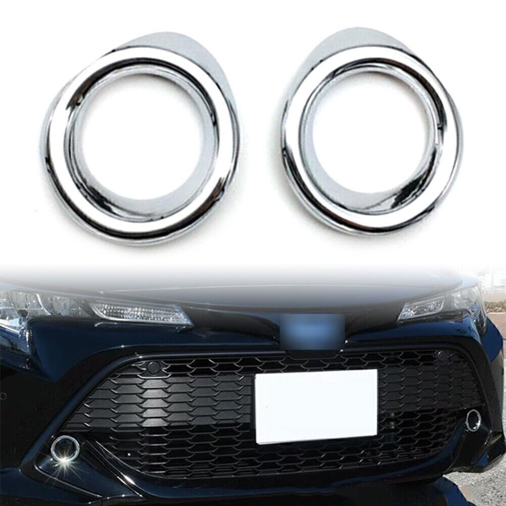 Chrome Front Fog Lamp Frame Cover Trim Fit Toyota Corolla Hatchback 2019-2020