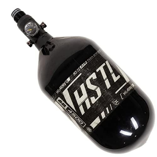 HK Army HSTL 68/4500 Carbon Fiber HPA Paintball Tank System Standard Reg Black