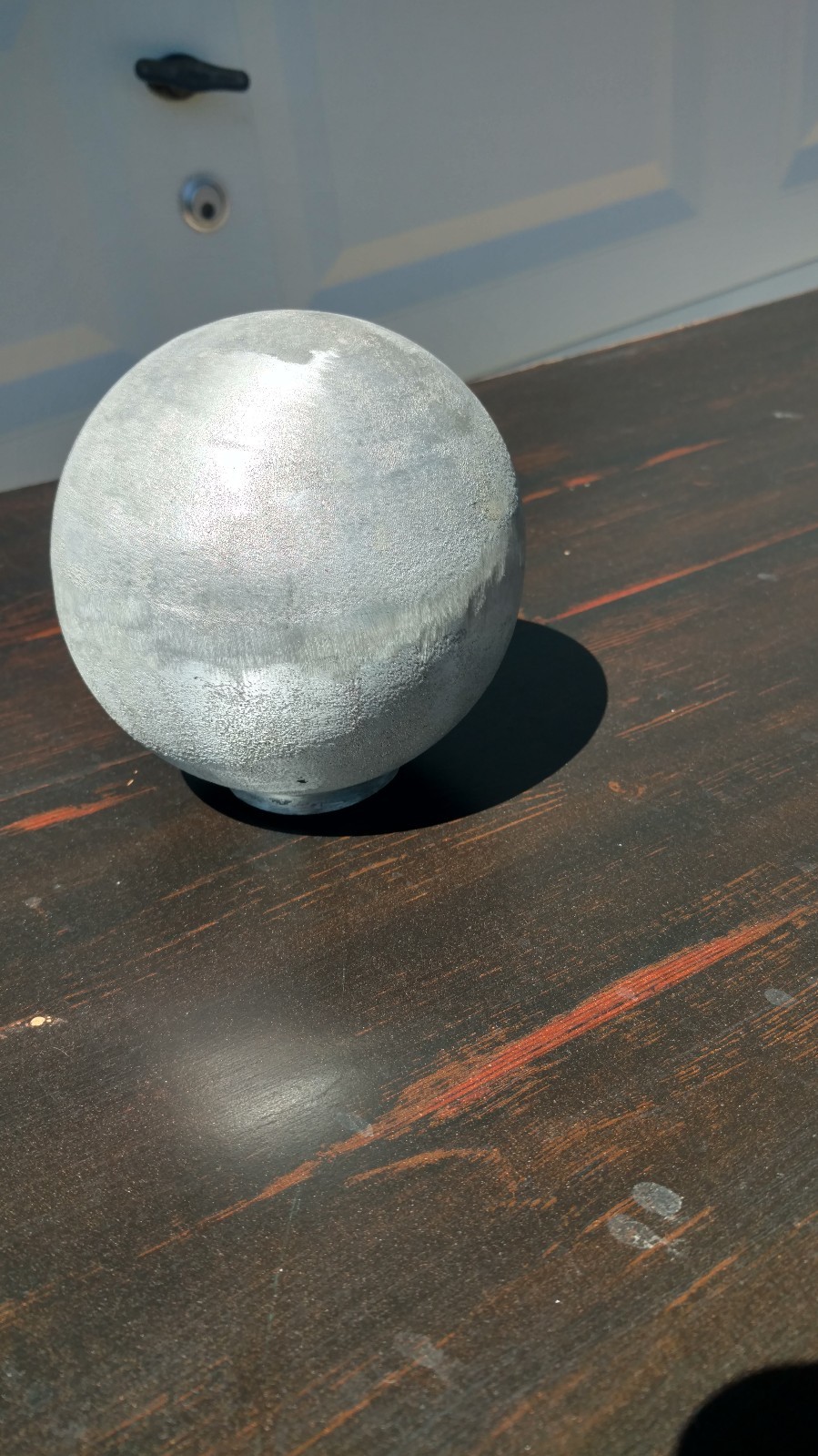 (2) REPLICA 5" diameter civil war cannon ball made of cast aluminium-paperweight