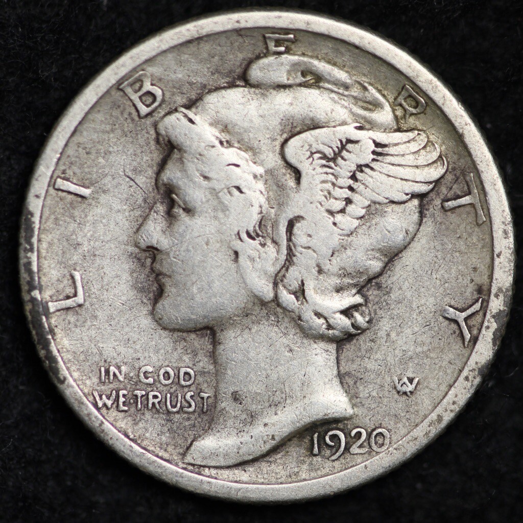 1920-S Mercury Dime CHOICE XF FREE SHIPPING E227 T