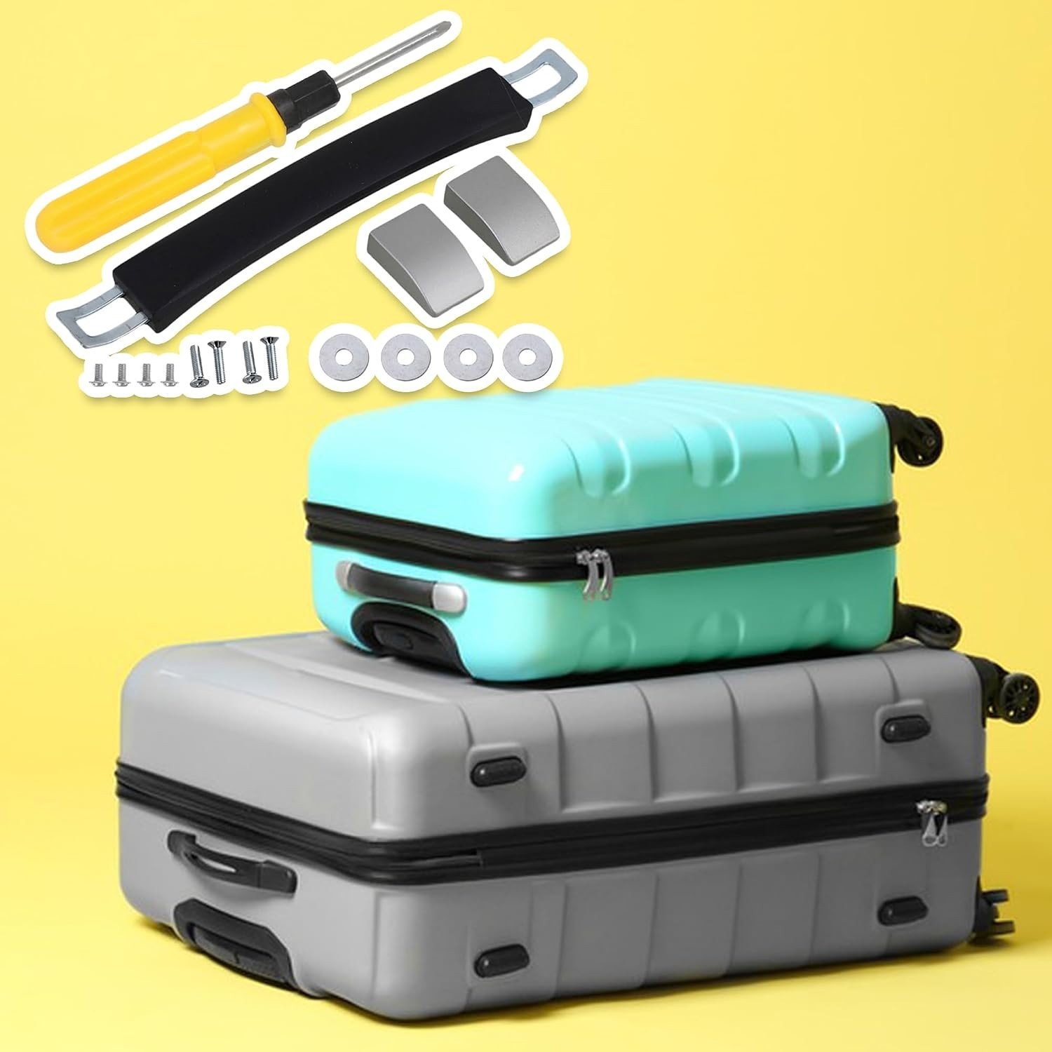 Black Flexible Spare Strap Handle Grip Replacement for Suitcase Luggage Case ...