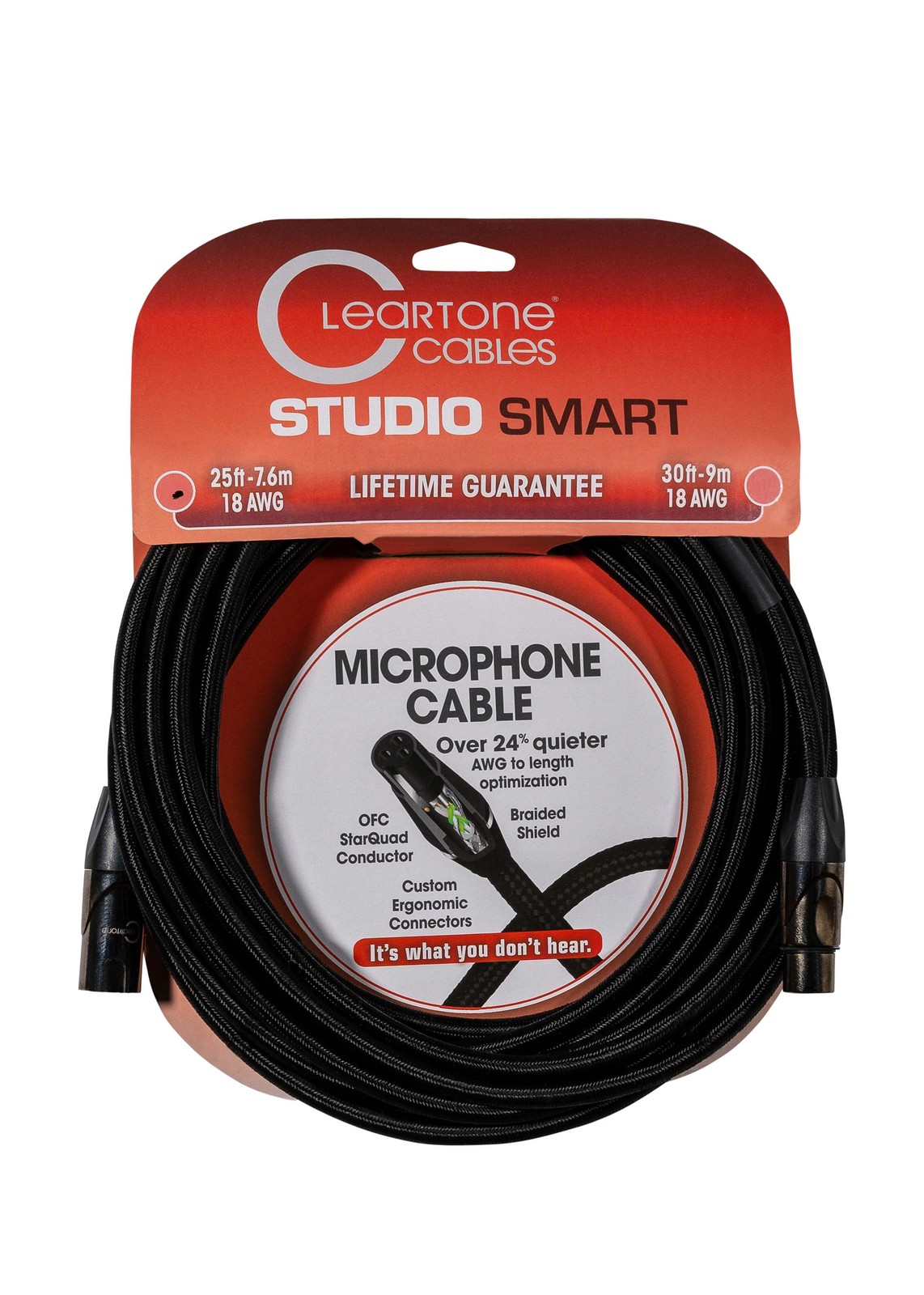 Cleartone 25-Foot Studio Smart Microphone Cable, 18 AWG - 2 Pack