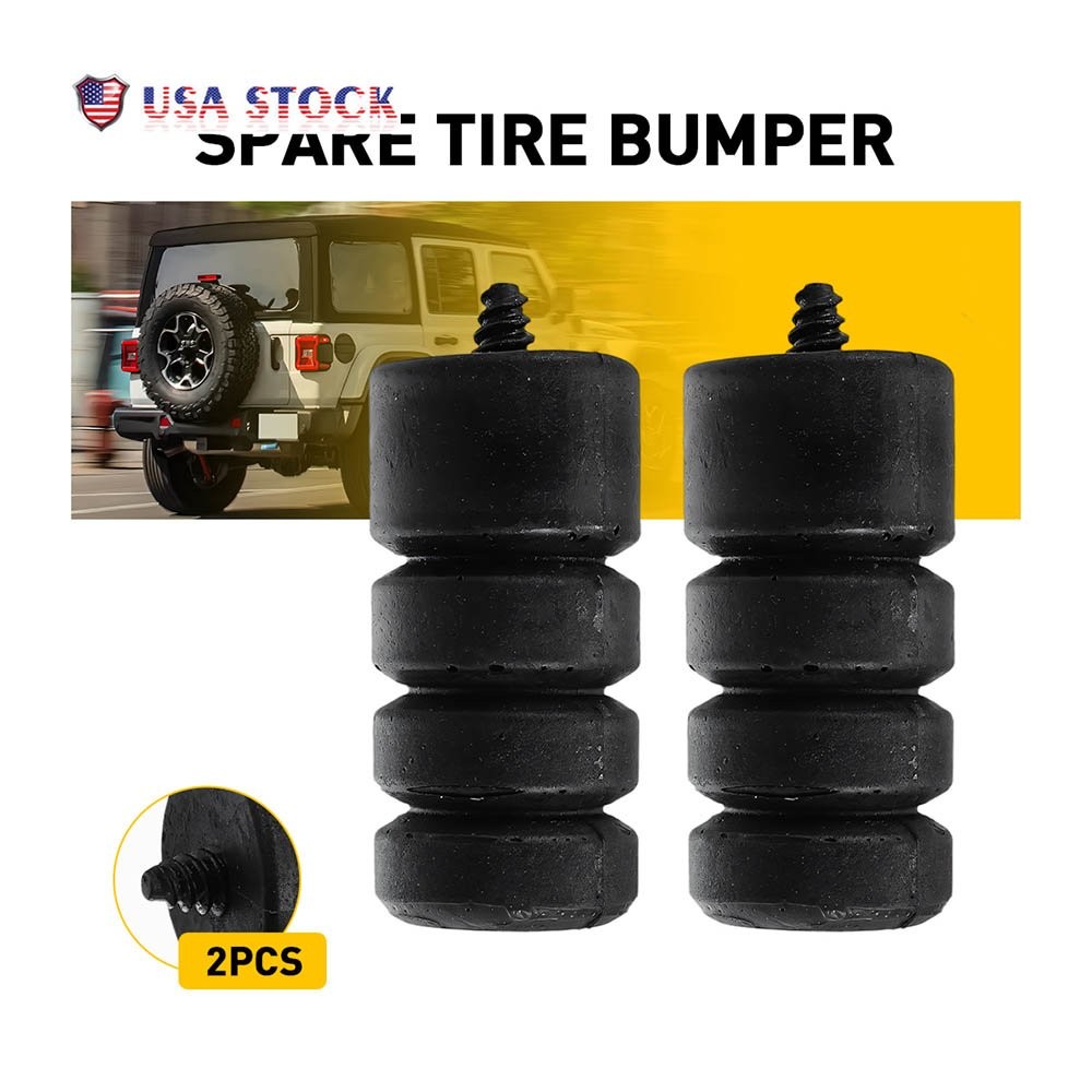 2x Tailgate Spare Tire Bumper For Jeep Wrangler JL 2018 2019 2020 2021 2022 2023