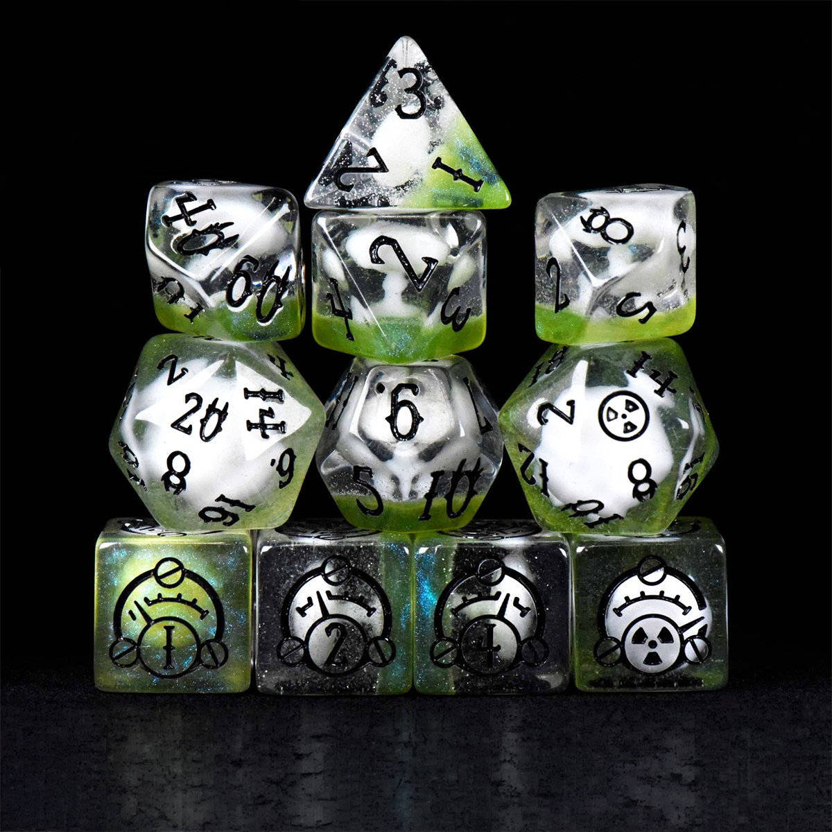 Glow-in-the-Dark "Nuclear Fallout" Dice Set