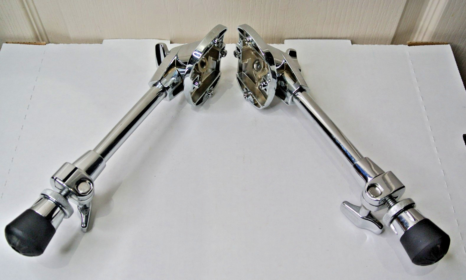 UPGRADING? PAIR of PEARL DELUXE  BASS DRUM SPURS for YOUR DRUM SET or BUILD L689