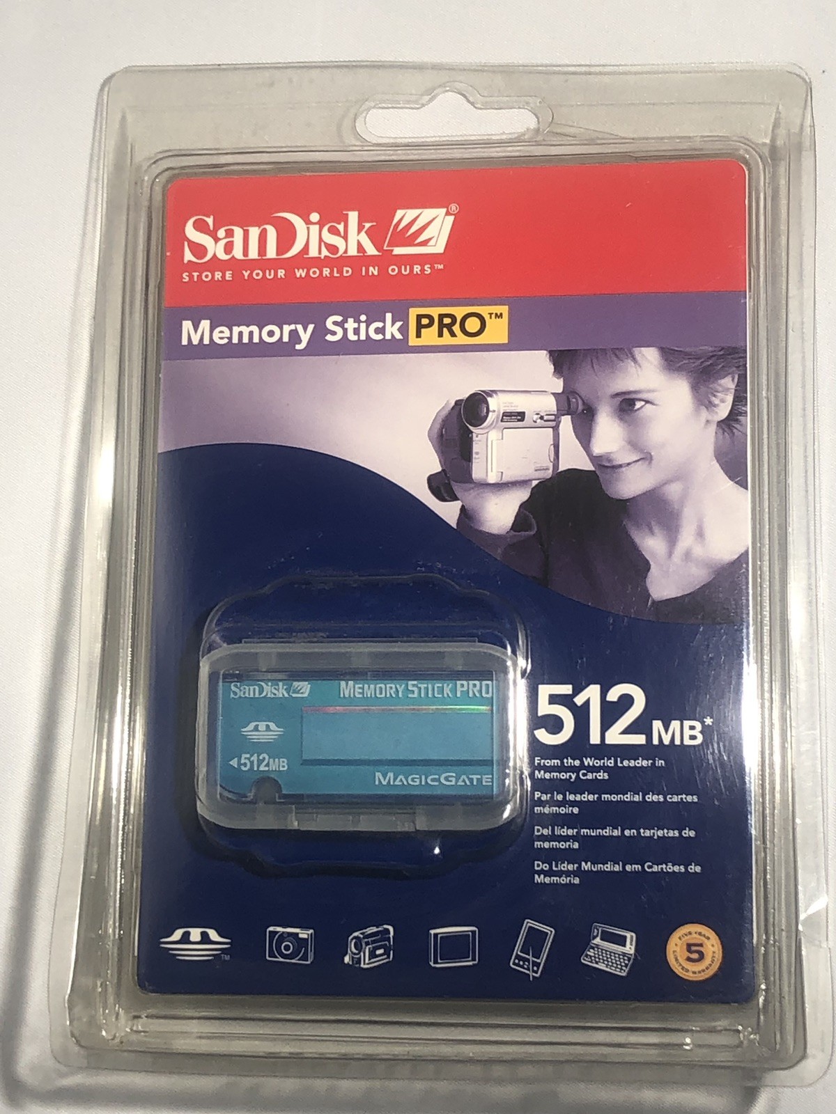 NOS SANDISK 512MB MEMORY STICK PRO MEMORY CARD BRAND NEW