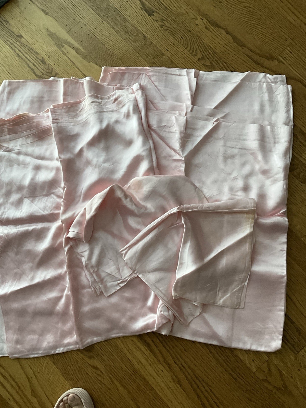 Gold label pink satin queen size bed sheets