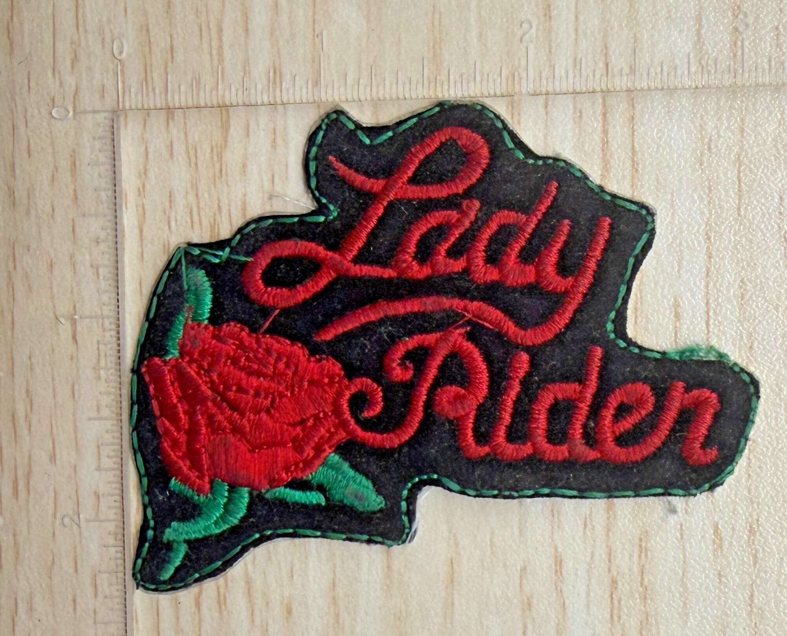 Lady Rider Rose Patch Motorcycle Embroidered