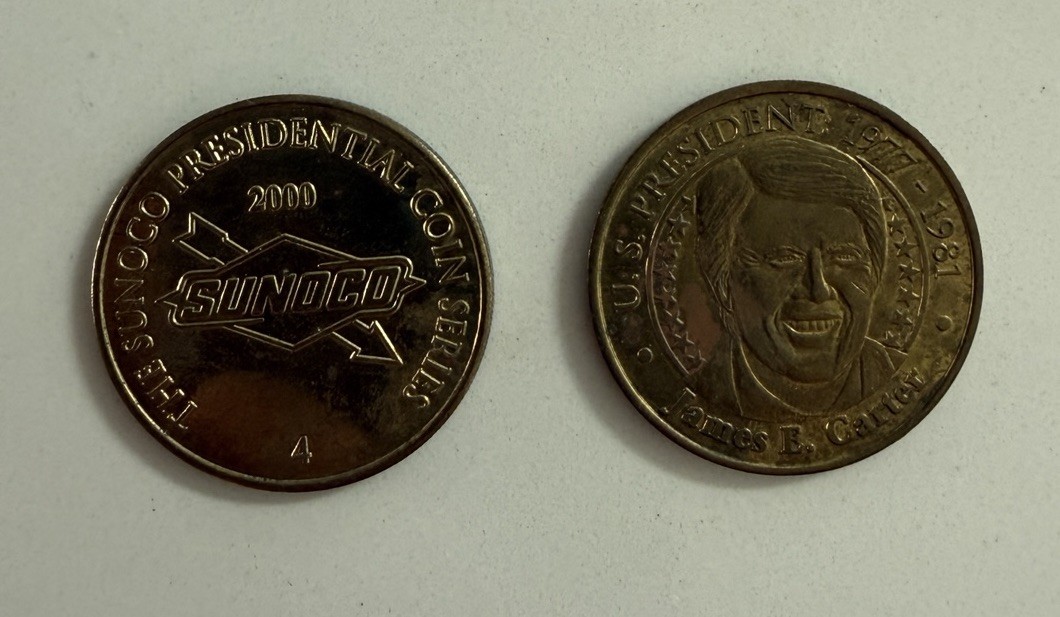 JAMES "JIMMY CARTER"  2000 Sunoco U.S. Presidential Coin / Token #4
