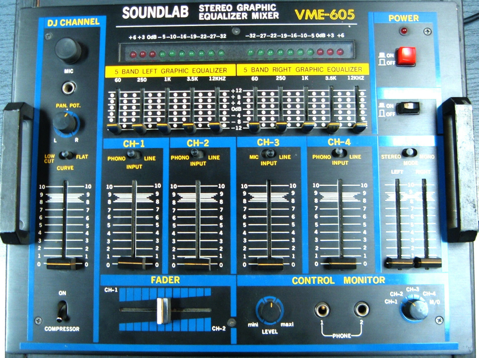 SOUNDLAB Vintage VME-605 disco mixer-perfect condition! Free worldwide Shipping!