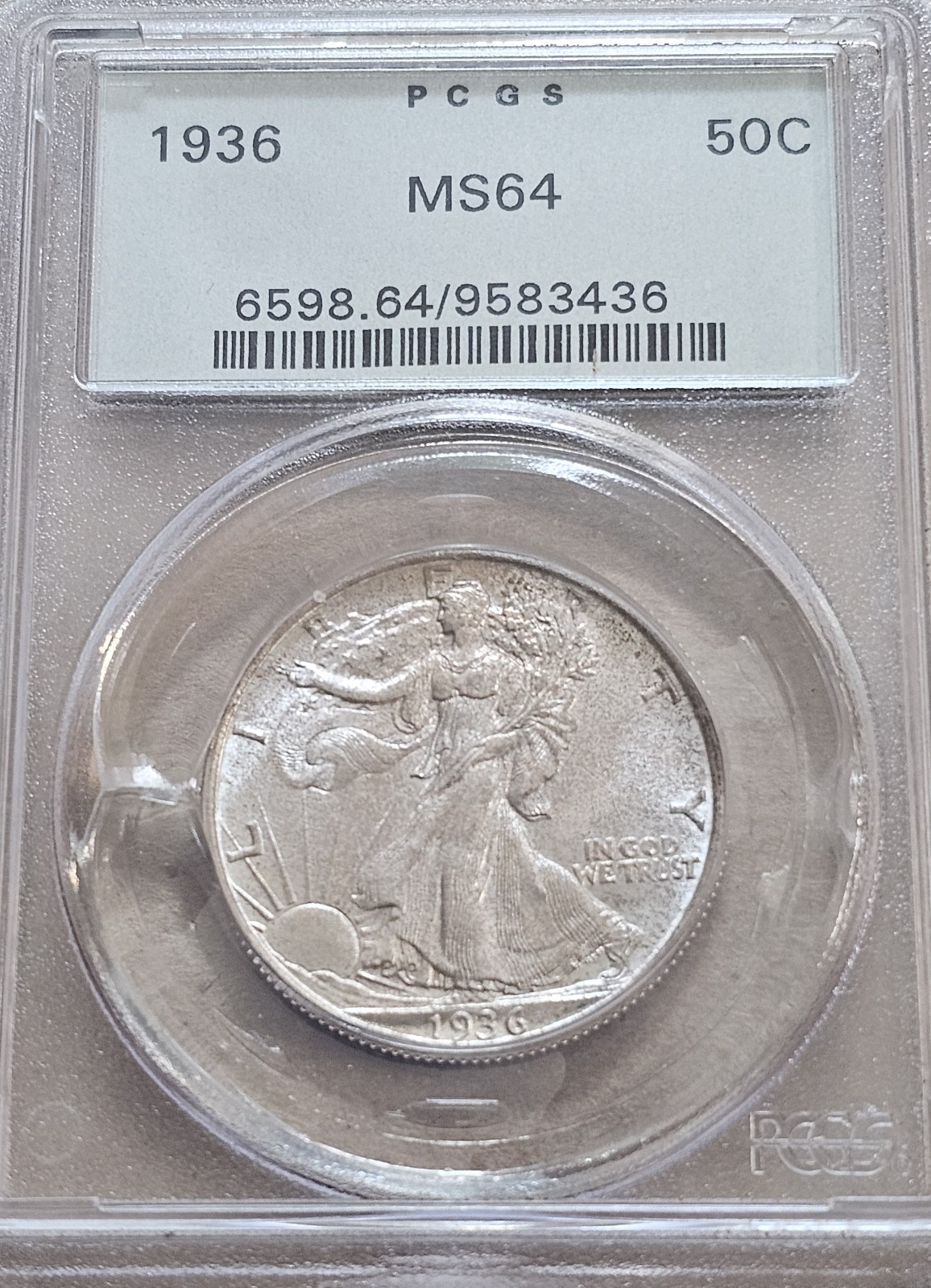 1936-P Walking Liberty Half Dollar Vintage PCGS MS64