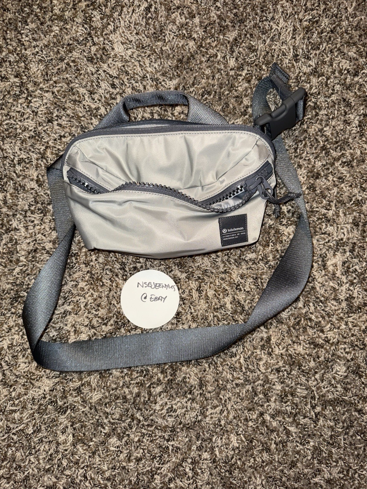 Lululemon Cross Body Bag White Silver