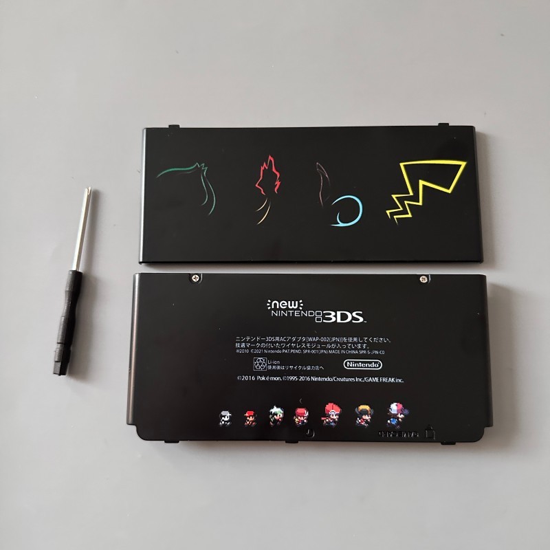 Top + Bottom Plates Cover Housing Shell Faceplate Case For 2015 Nintendo New 3DS