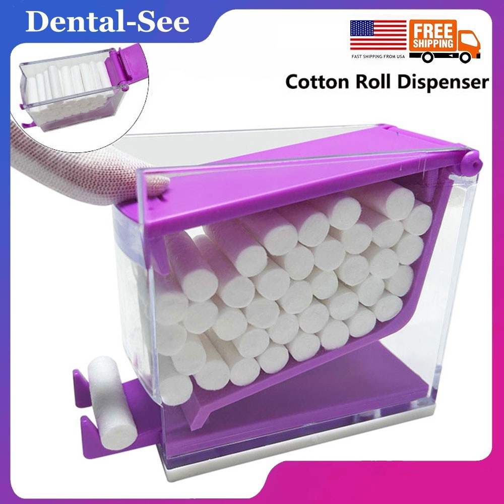 Cotton Roll Dispenser Dental Press Type Cotton Rolls Holder Hygienic Divider