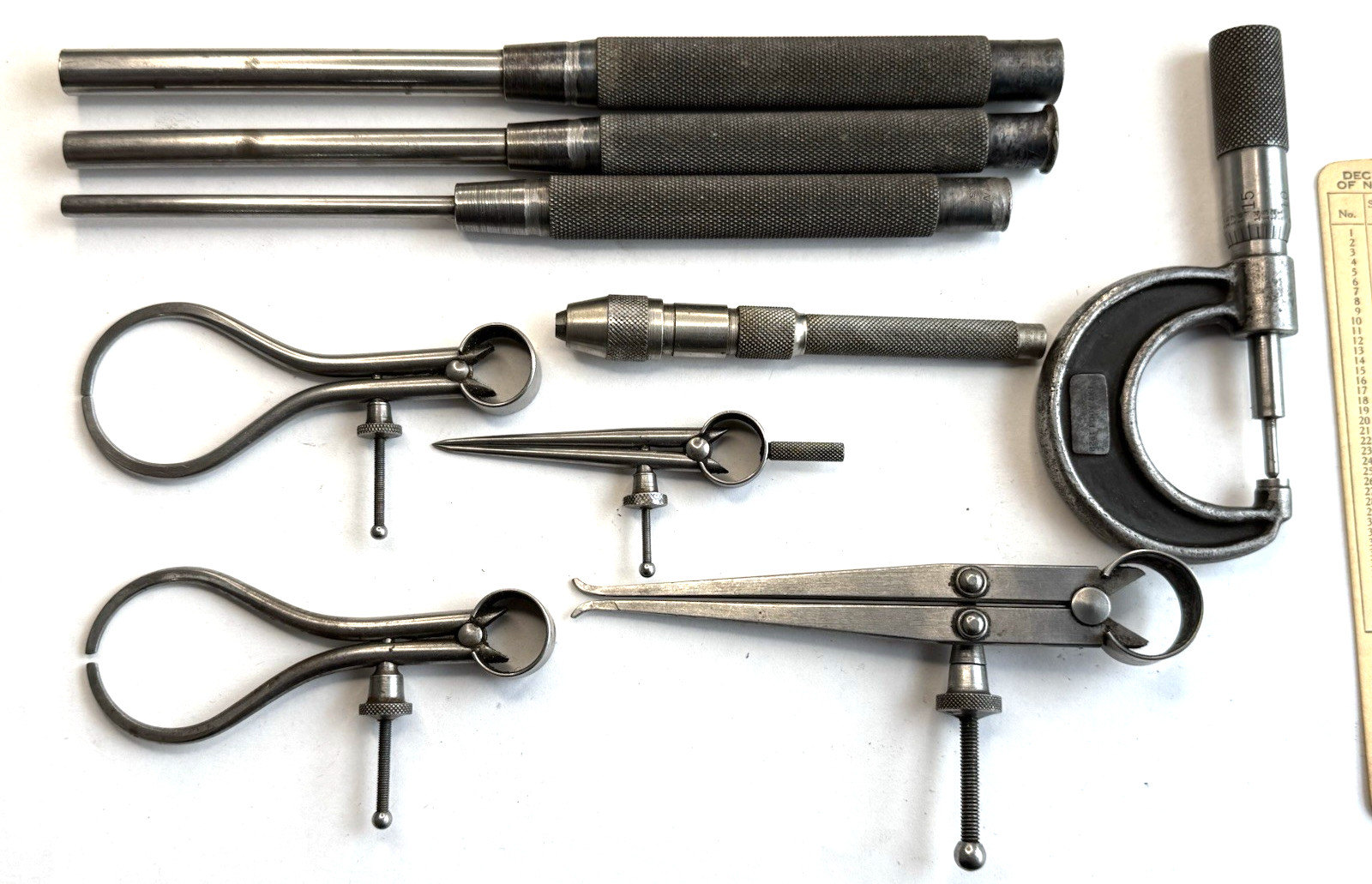 Vintage Lot Of Assorted Machinist Tools LUFKIN Used