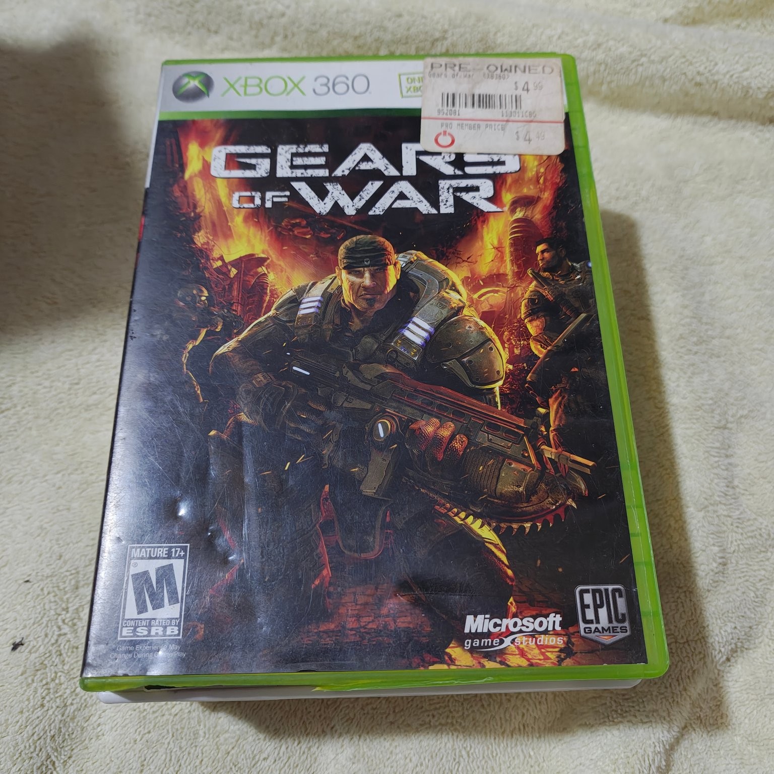 Gears of War Standard Case Xbox 360 Rare Microsoft Epic Games