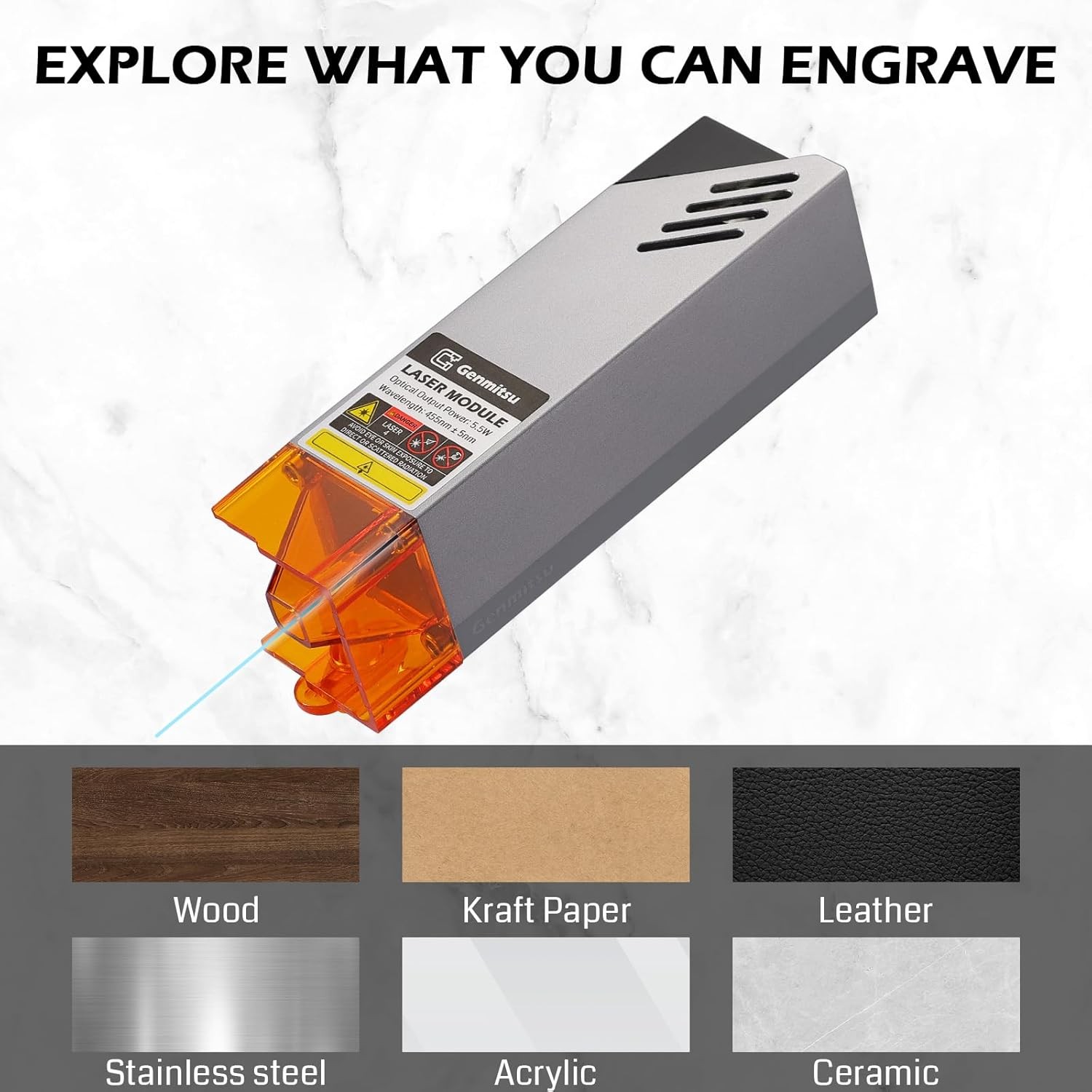 Genmitsu Laser Engraver Module 5000mW 450nm for CNC