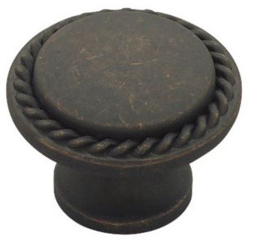 1-3/16" Contempo Rope Edge Knob Oil Rubbed Bronze