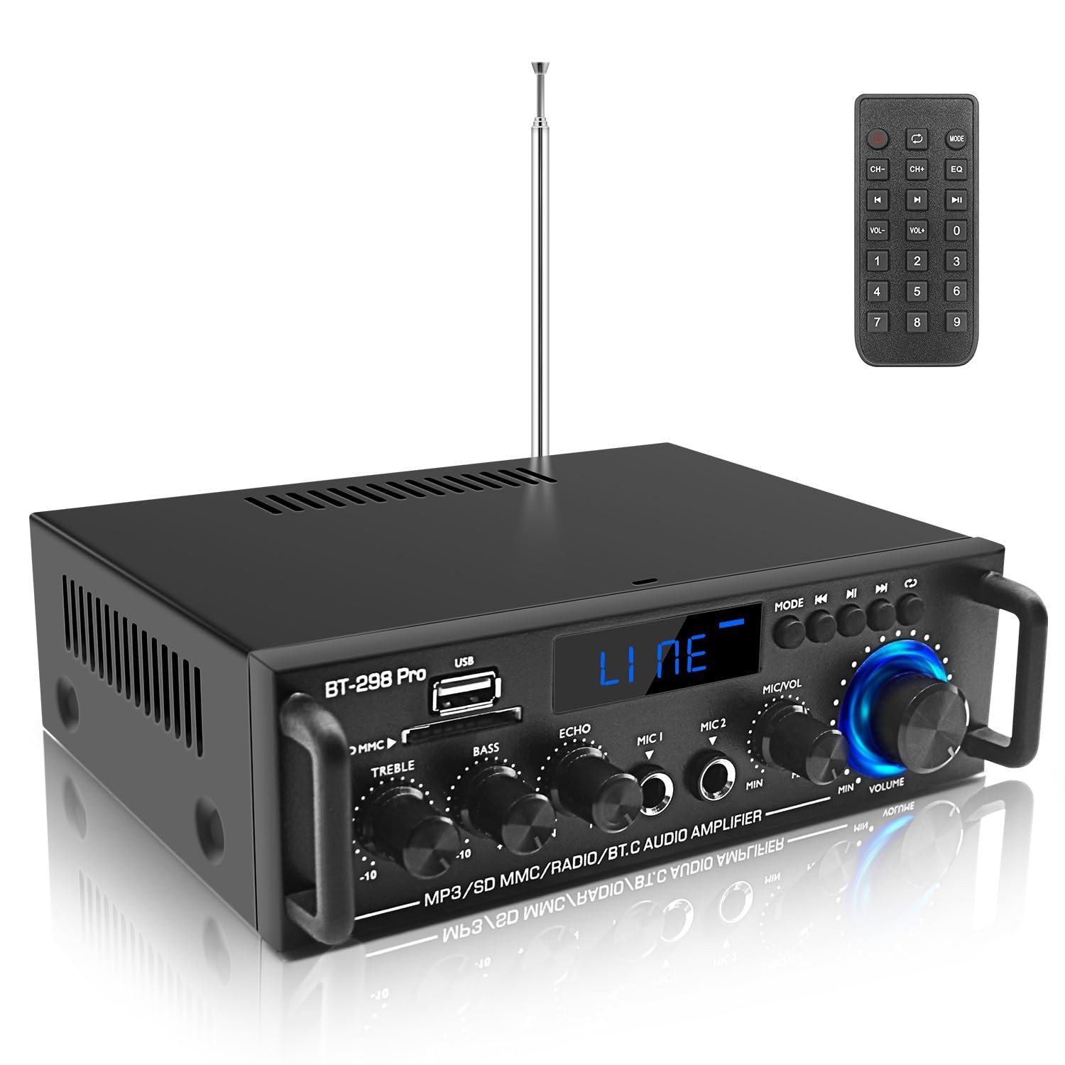 Amplifier Home Audio Stereo Receivers with Bluetooth 5.0Power Amplifier 400Wx...