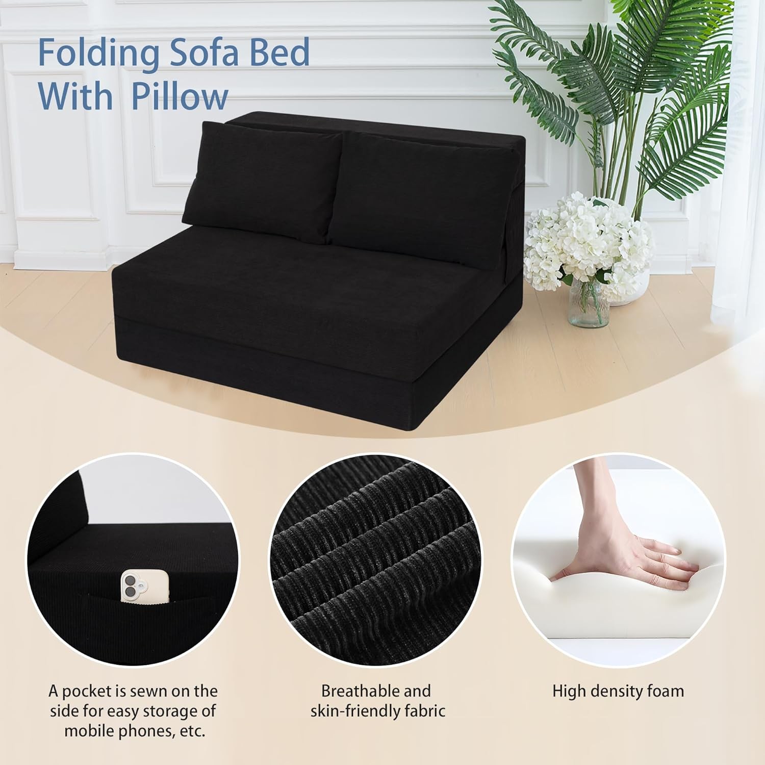 Sofa Bed Foldable Mattress Folding Sleeper Sofa Chair Bed Floor Mattress