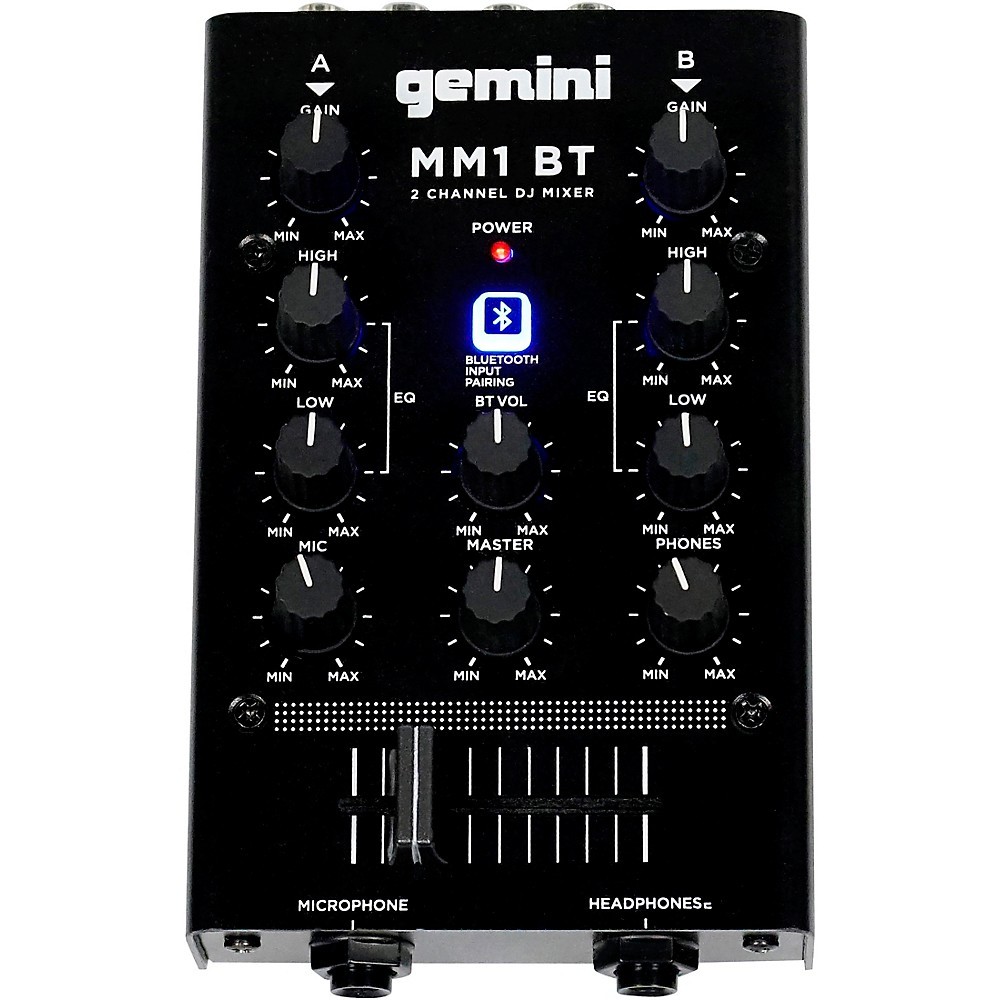 Gemini Gemini MM1BT 2 Channel Mixer with Bluetooth Input Regular Refurbished