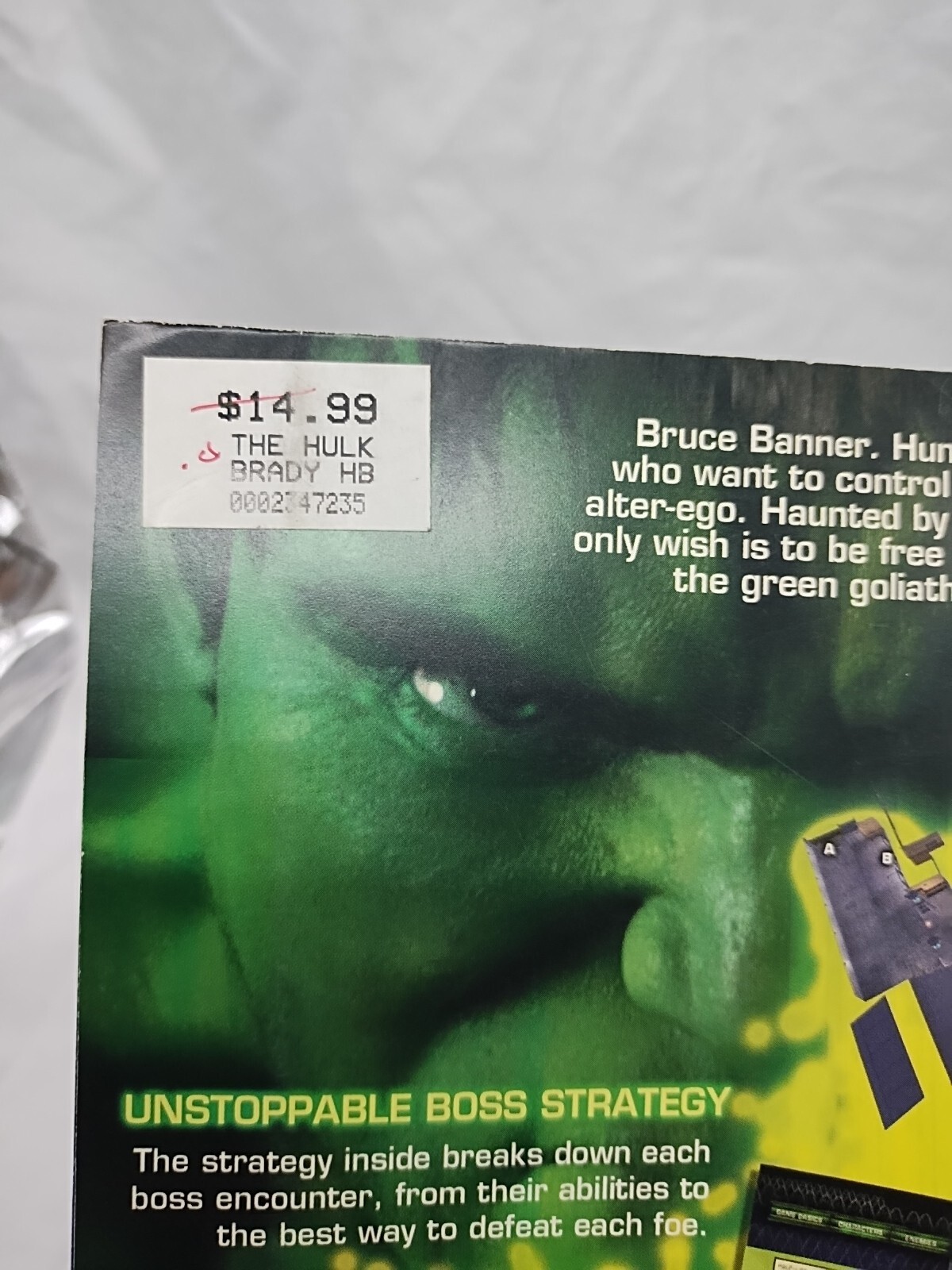 Hulk Official Strategy Guide Book With Poster Insert
