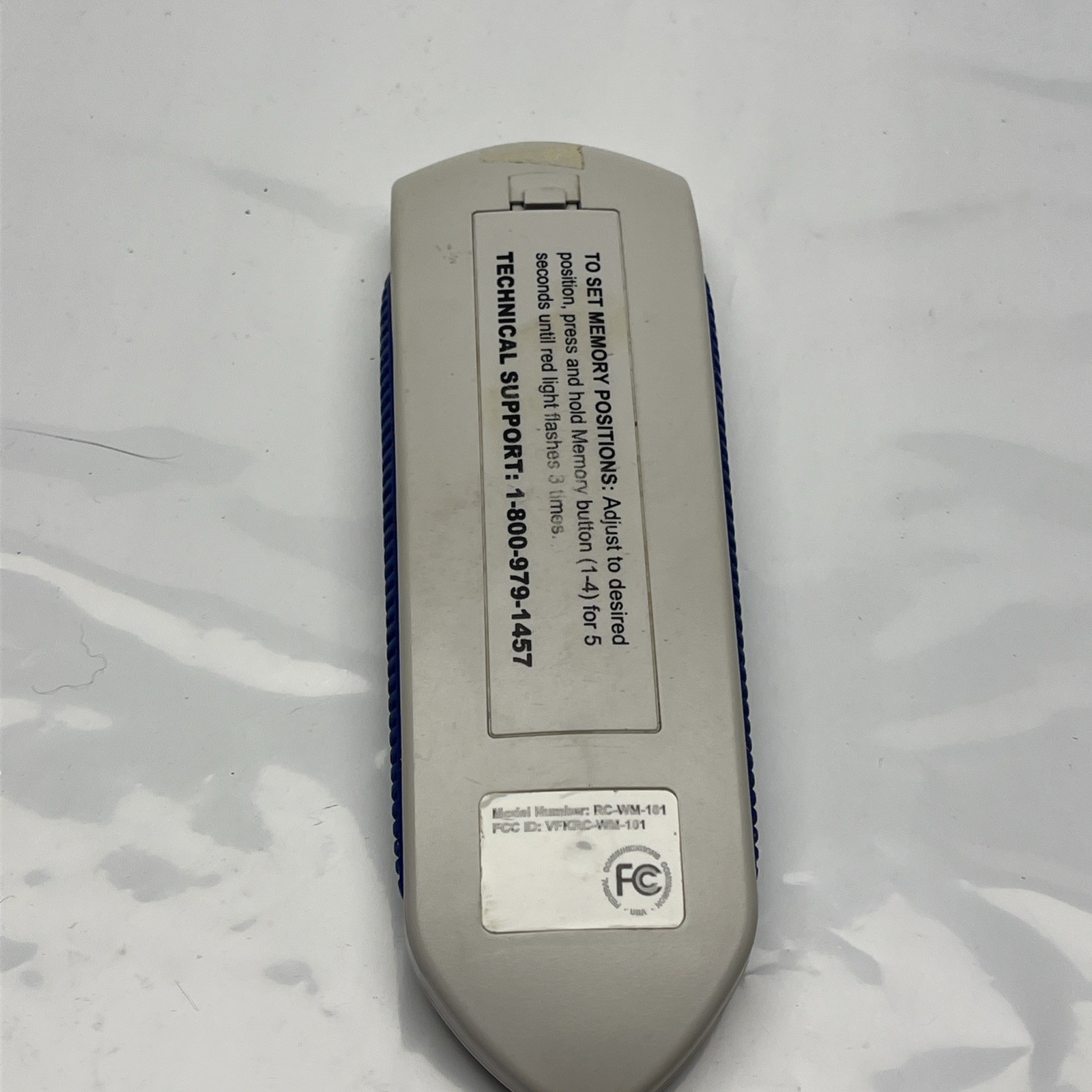 Genuine Tempur-Pedic Adjustable Bed Remote Control | Model RC-WM-101