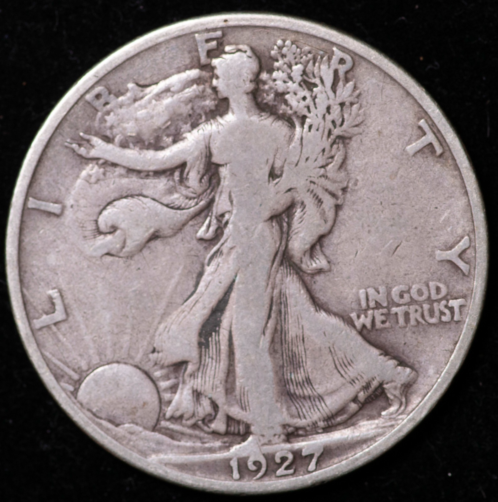 1927-S WALKING LIBERTY HALF DOLLAR