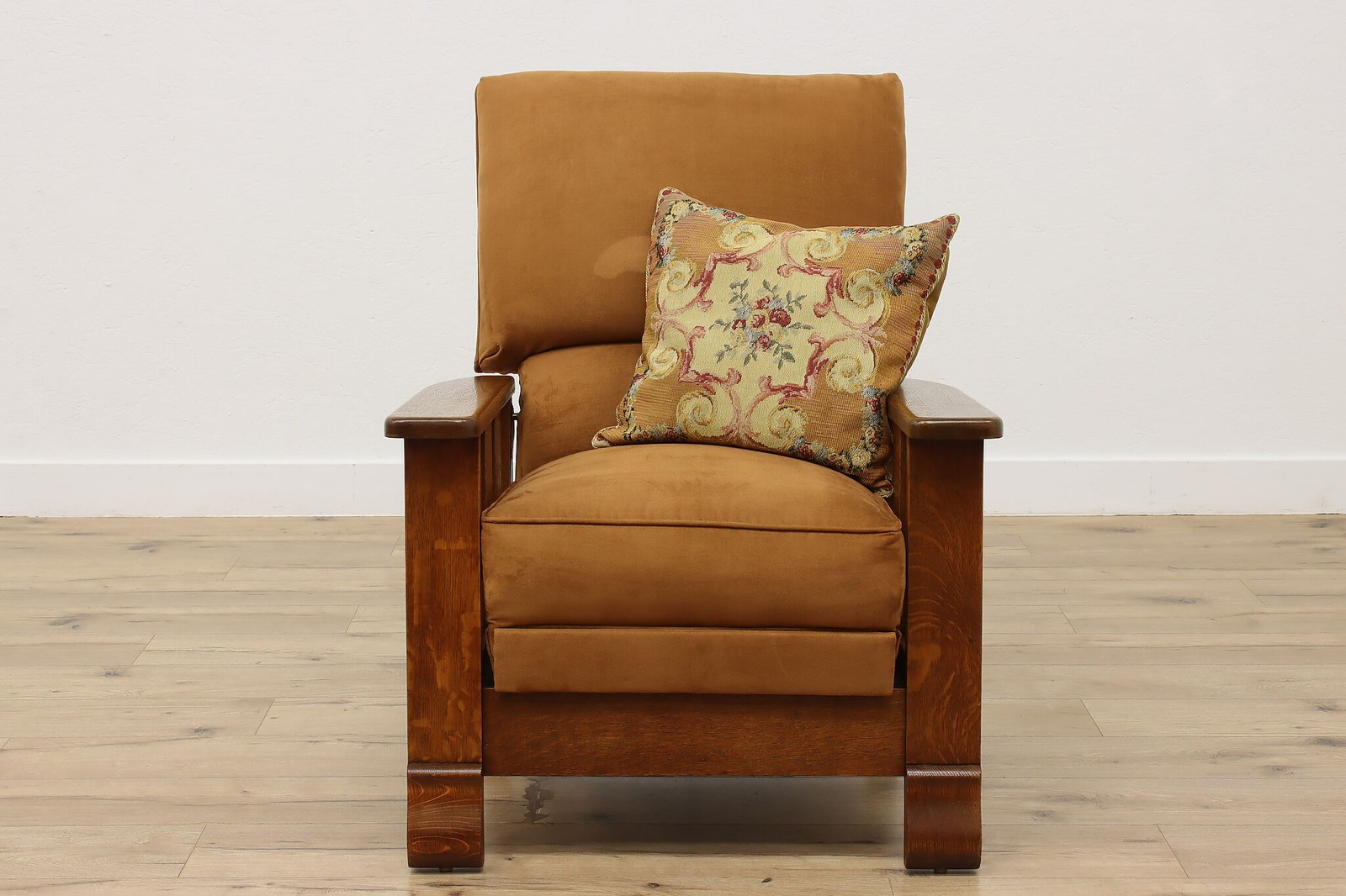 Arts & Crafts Antique Oak Morris Recliner Chair Kelly #55002