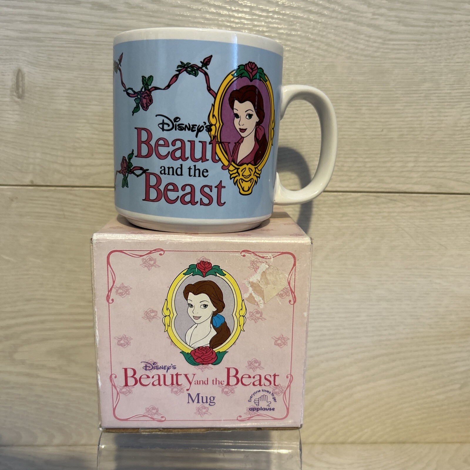 Disney Beauty And The Beast Coffee Mug/Cup with Box by Applause Vintage