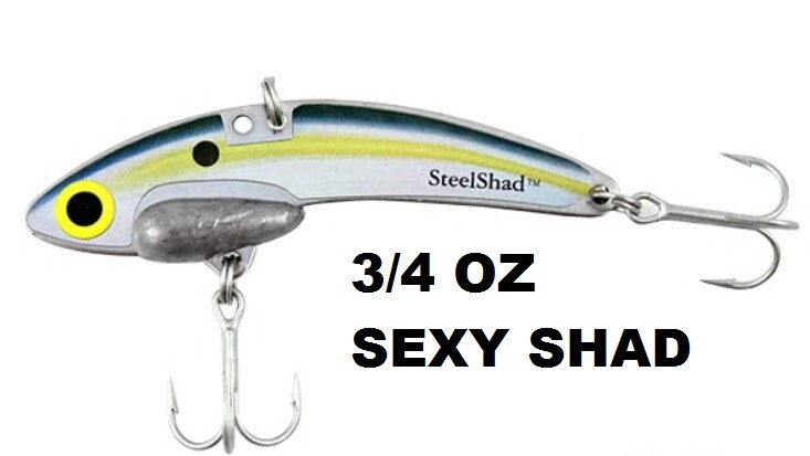 Steel Shad XL Series 3 3/4" Blade Bait 3/4 Oz Fishing Lure Sexy Shad Steelshad