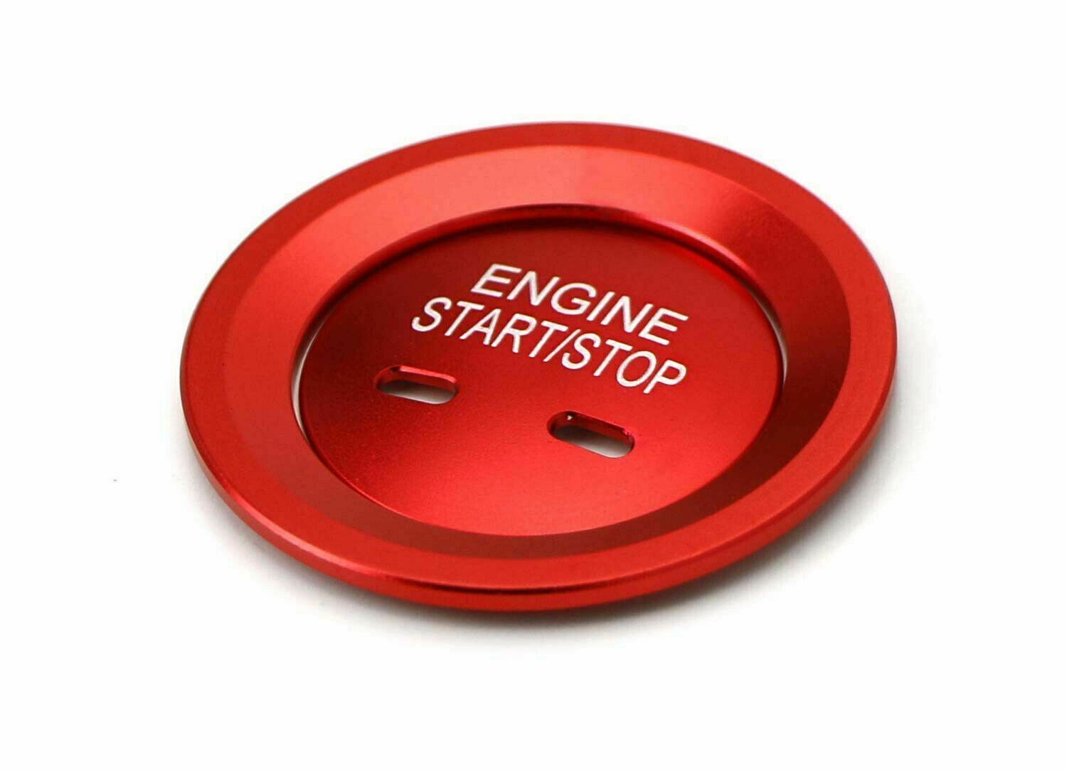 Red Keyless Engine Start/Stop Push Button Trim Cover Ring For Cadillac Chevy GMC