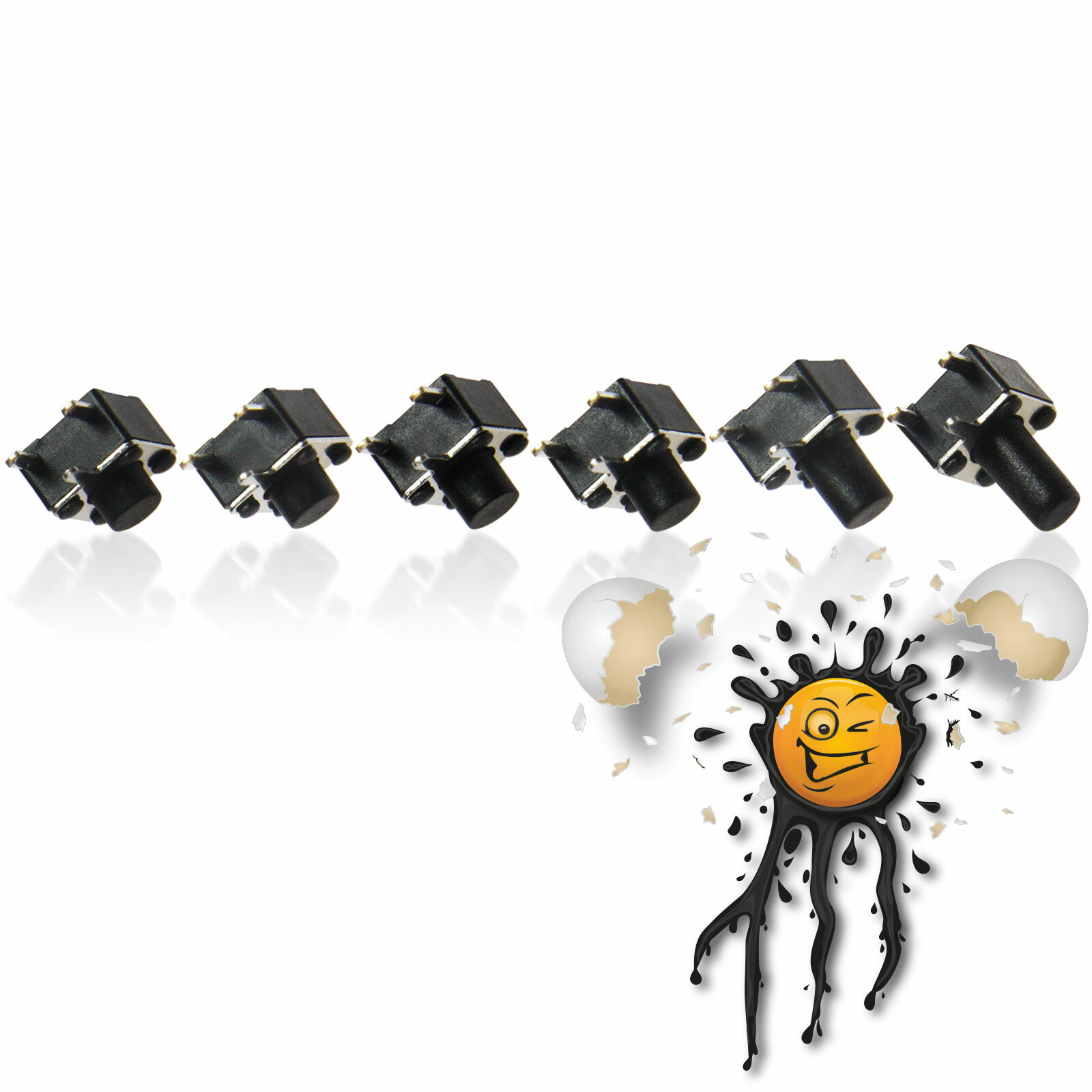 5 x Arduino DIY Mini Push Button Push Button 90 Degree 3 Pole 4.5x4.5mm Micro Switch
